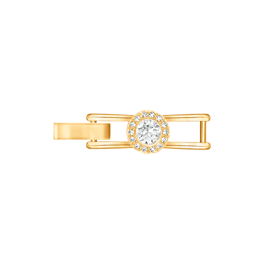 Una Angelic extender, Round cut, White, Gold-tone plated