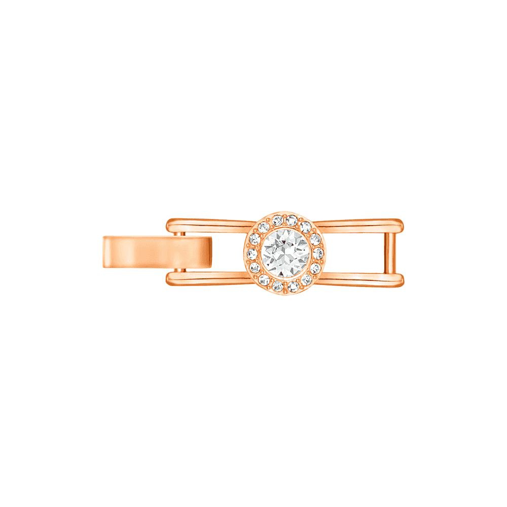 Una Angelic extender, Round cut, White, Rose gold-tone plated