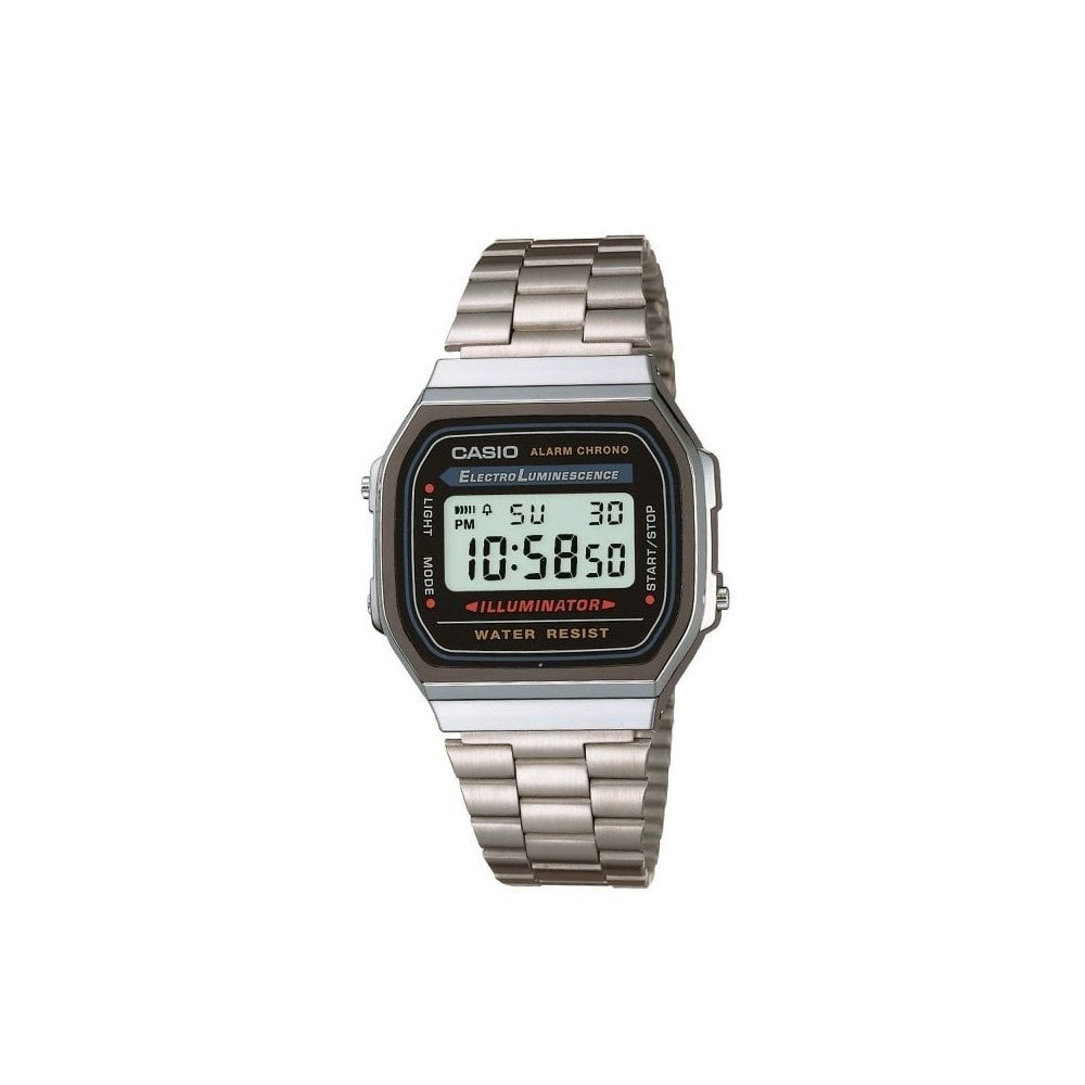 Unisex Casio Classic Alarm Chronograph Watch with stainless steel bracelet