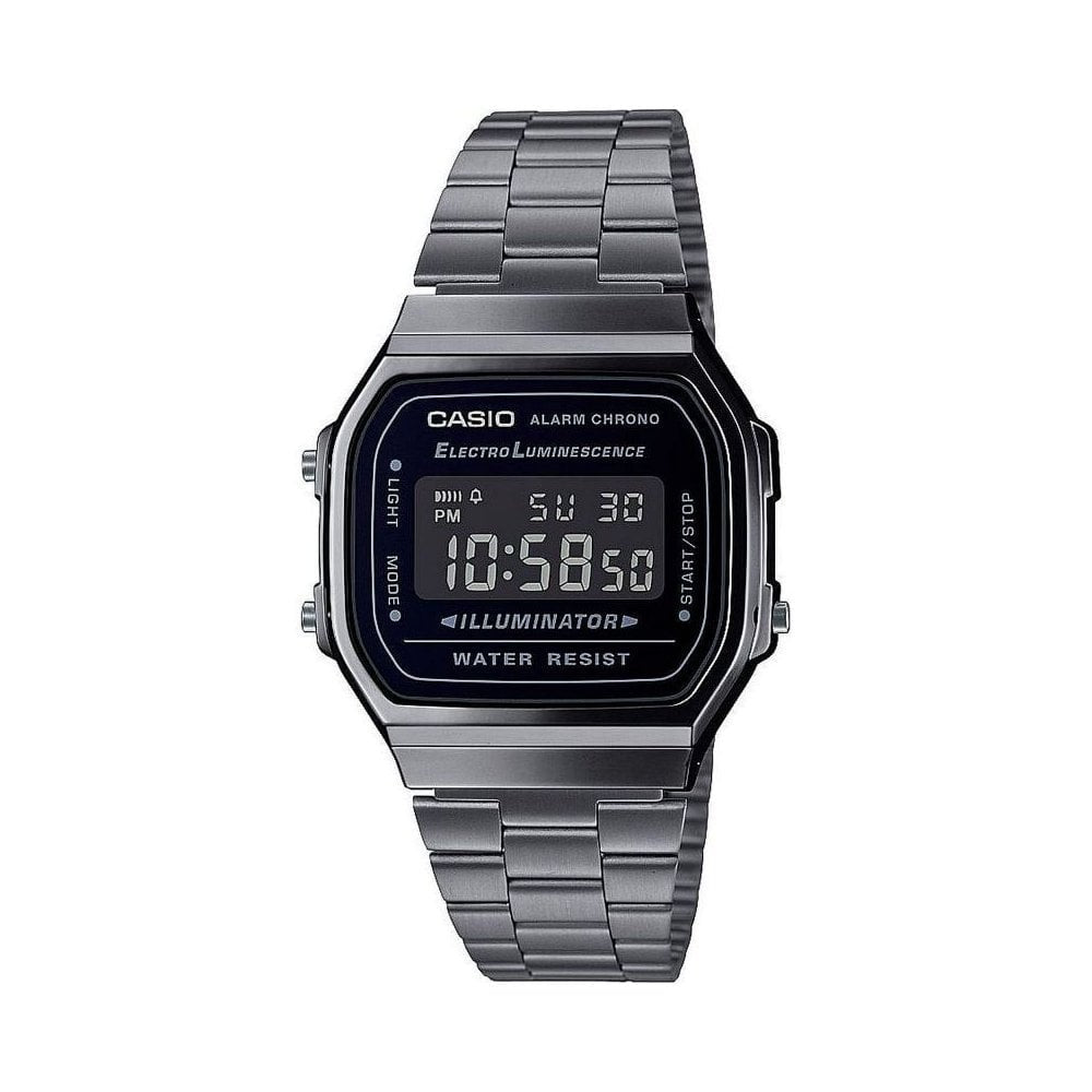 VINTAGE DARK STEEL DIGITAL UNISEX BRACELET WATCH