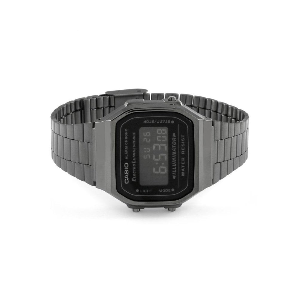 VINTAGE DARK STEEL DIGITAL UNISEX BRACELET WATCH