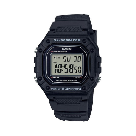 VINTAGE DESIGN DIGITAL WATCH WITH BLACK RUBBER STRAP