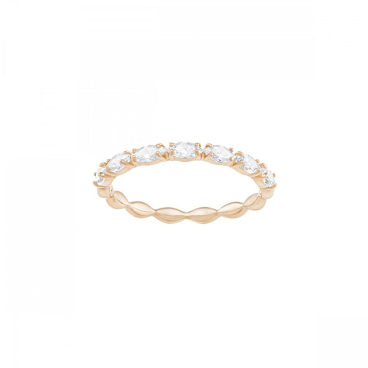 VITTORE MARQUISE RING, WHITE SWAROVSKI CRYSTALS, ROSE-GOLD TONE PLATED