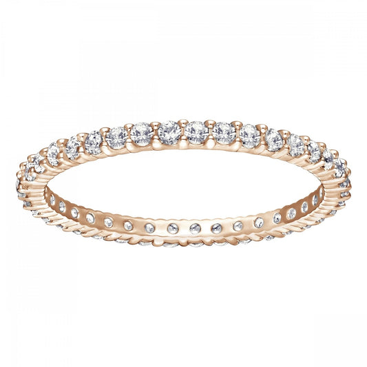 VITTORE RING, WHITE, ROSE-GOLD TONE PLATED