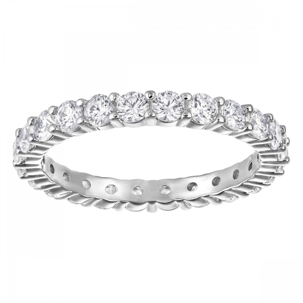 VITTORE XL RING, WHITE, RHODIUM PLATED