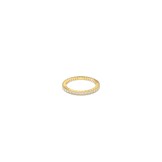 Vittore ring, Round cut, White, Gold-tone plated