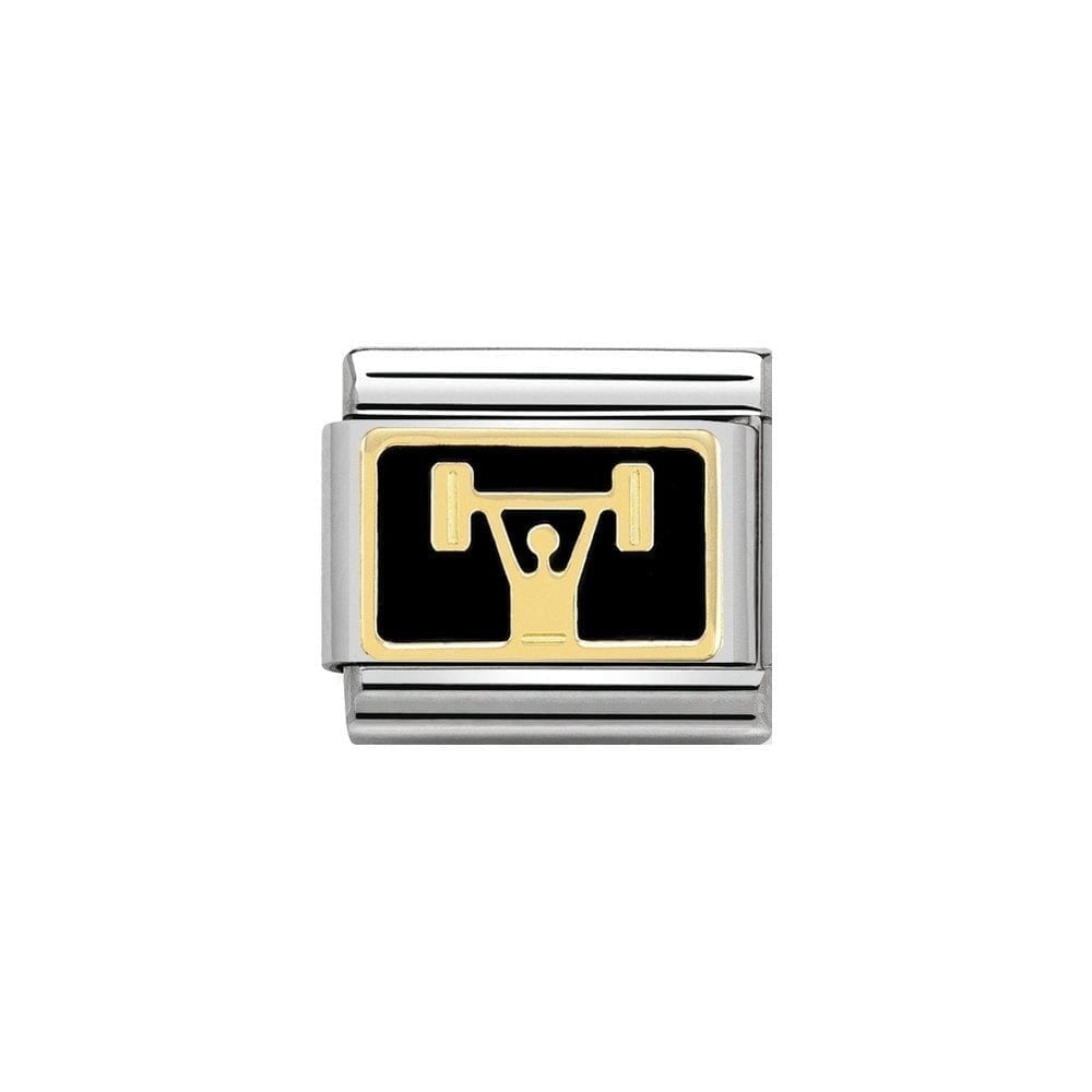 Weigthlifter Yellow Gold on Black Background