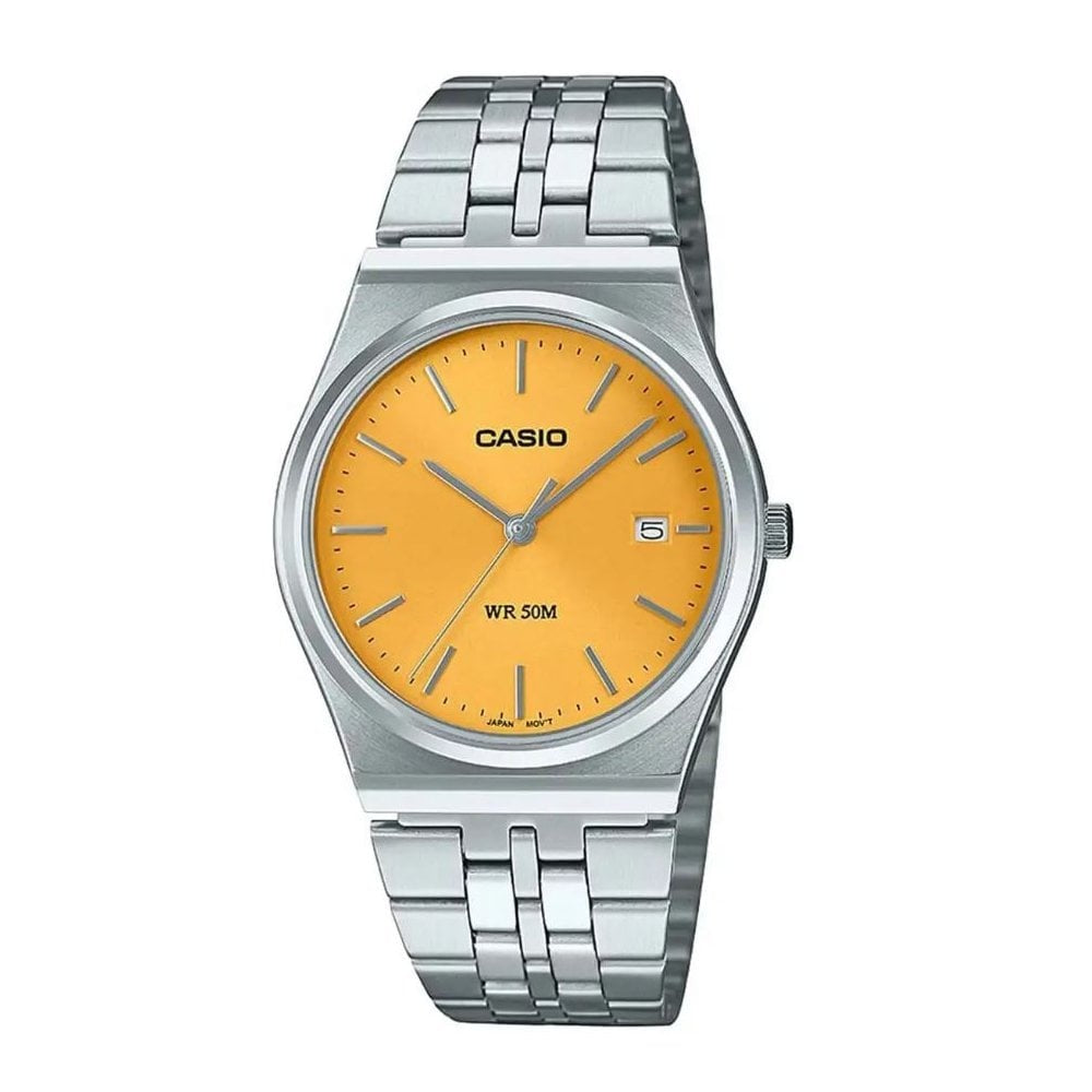 Yellow Dial, Gents Stainless Steel Watch