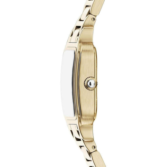 ARMANI MOP SQUARE DIAL LADIES STAINLESS STEEL WATCH