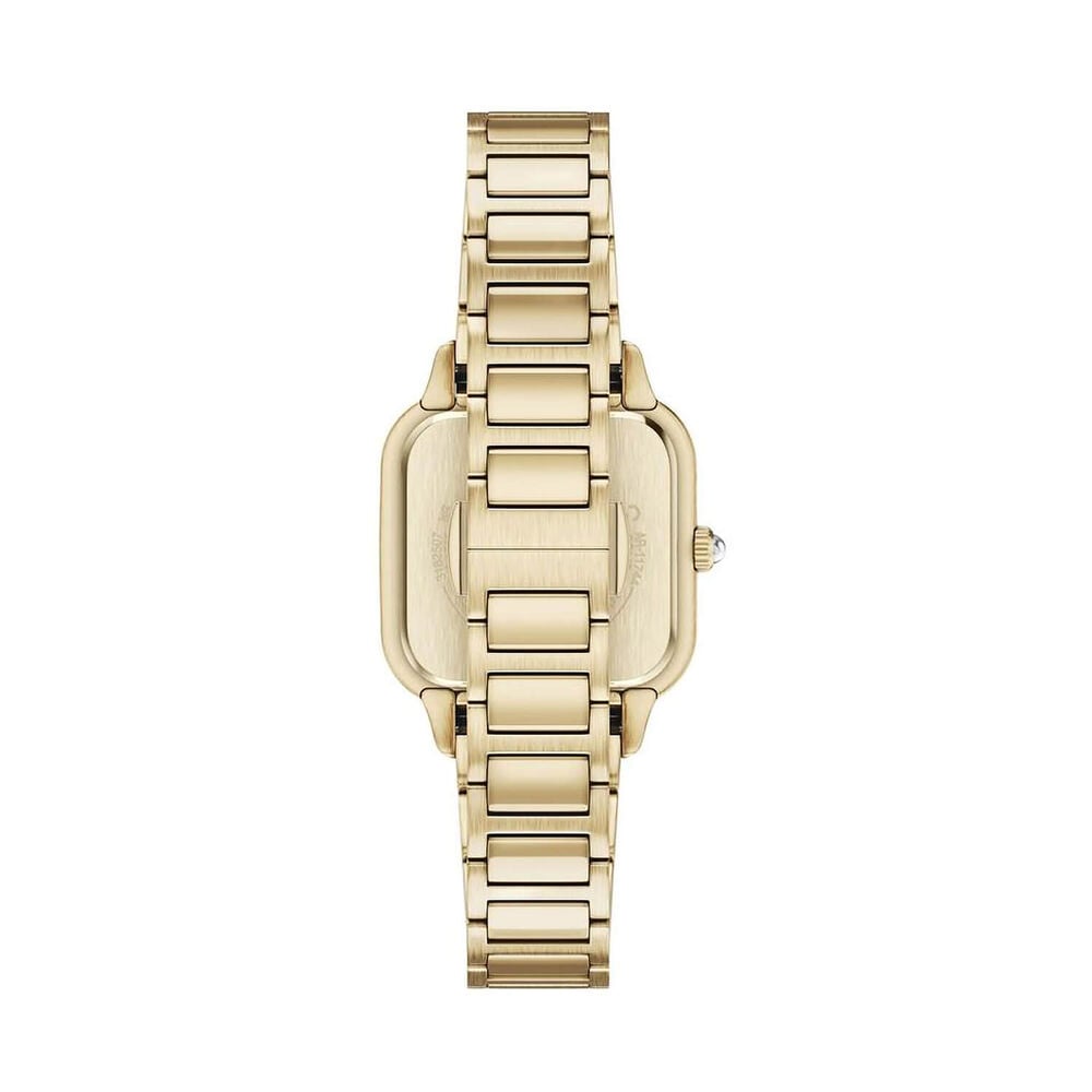 ARMANI MOP SQUARE DIAL LADIES STAINLESS STEEL WATCH