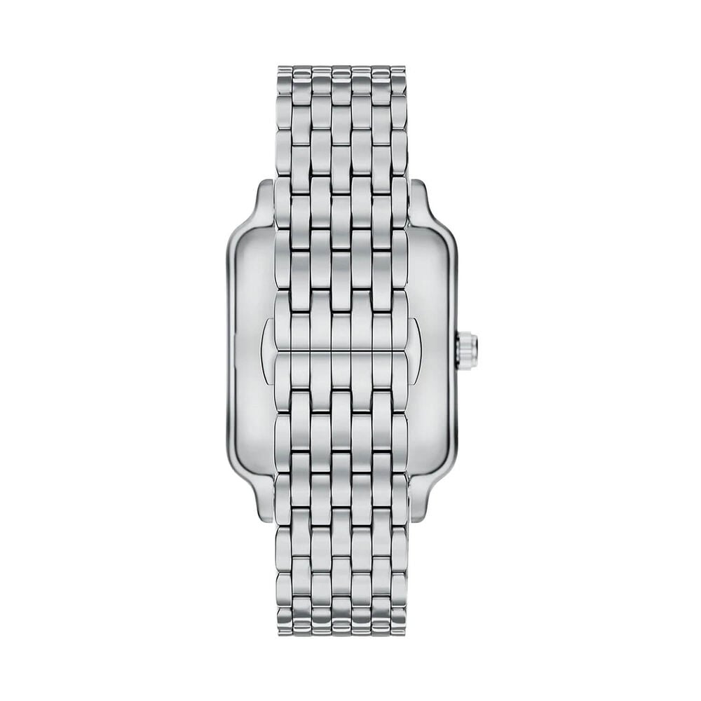 ARMANI BLUE RECTANGULAR DIAL GENTS STAINLESS STEEL WATCH