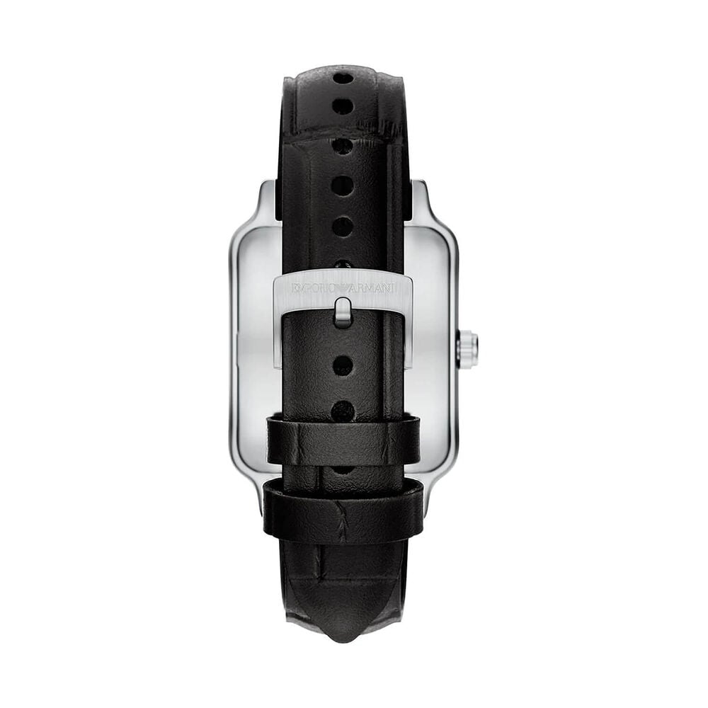 ARMANI BRONZE SQUARE DIAL GENTS BROWN LEATHER WATCH