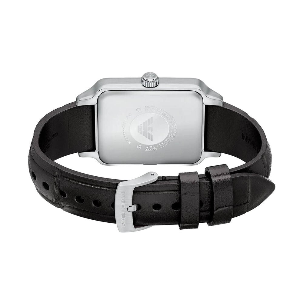 ARMANI BRONZE SQUARE DIAL GENTS BROWN LEATHER WATCH