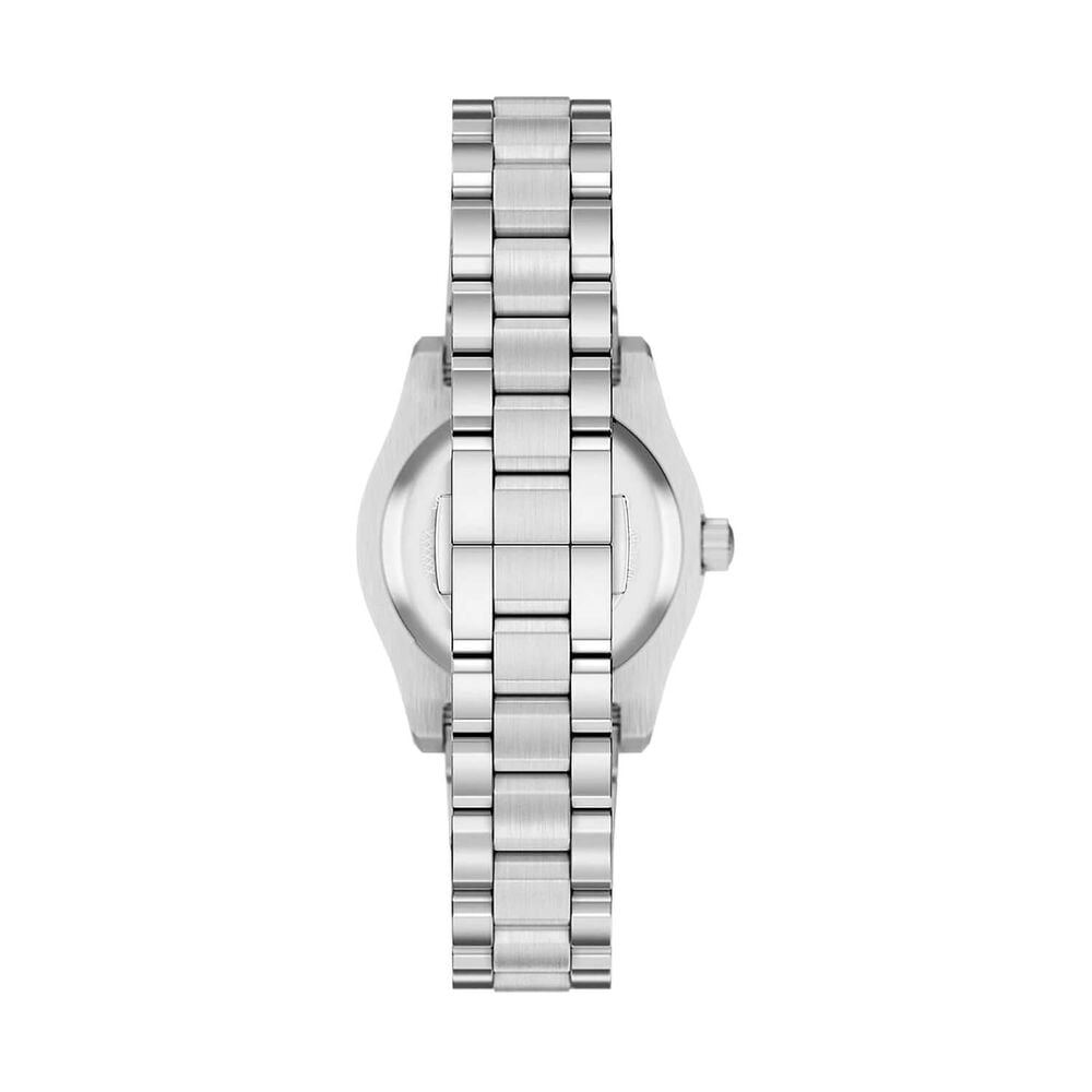 ARMANI BLUE DIAL LADIES STAINLESS STEEL WATCH