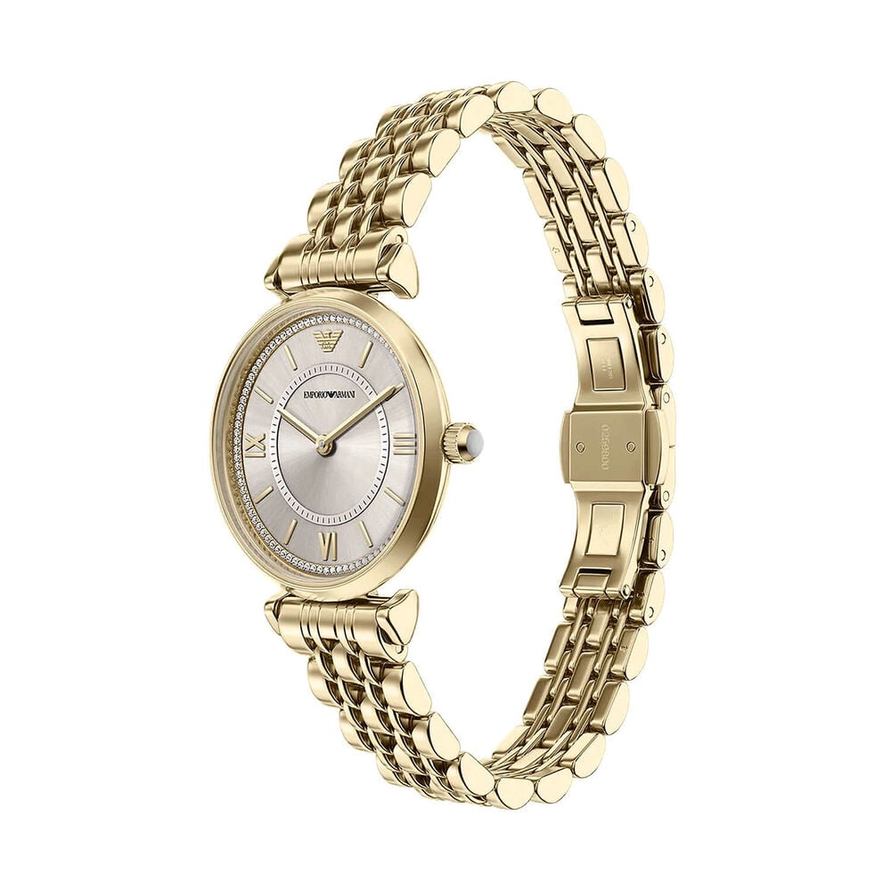 ARMANI LADIES GOLD STAINLESS STEEL WATCH