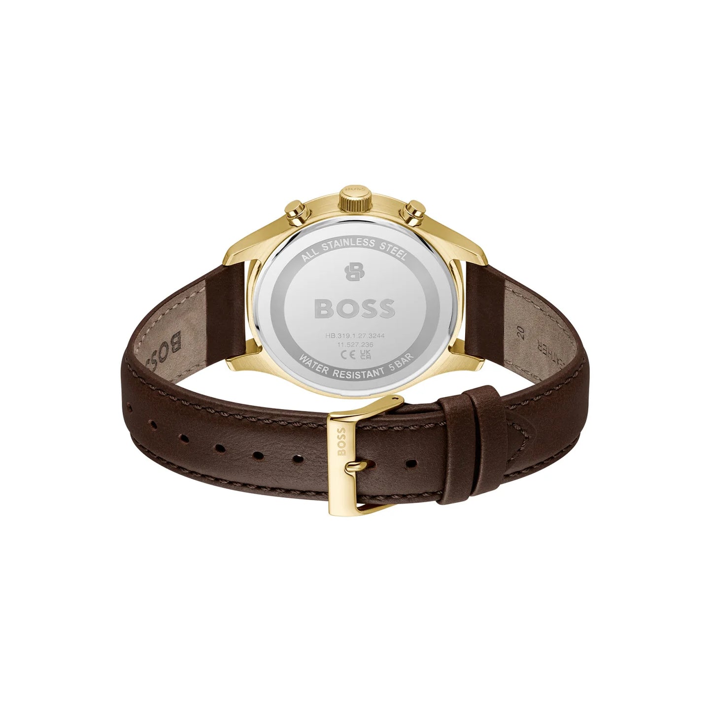 BOSS STRATUS GENTS BROWN LEATHER WATCH