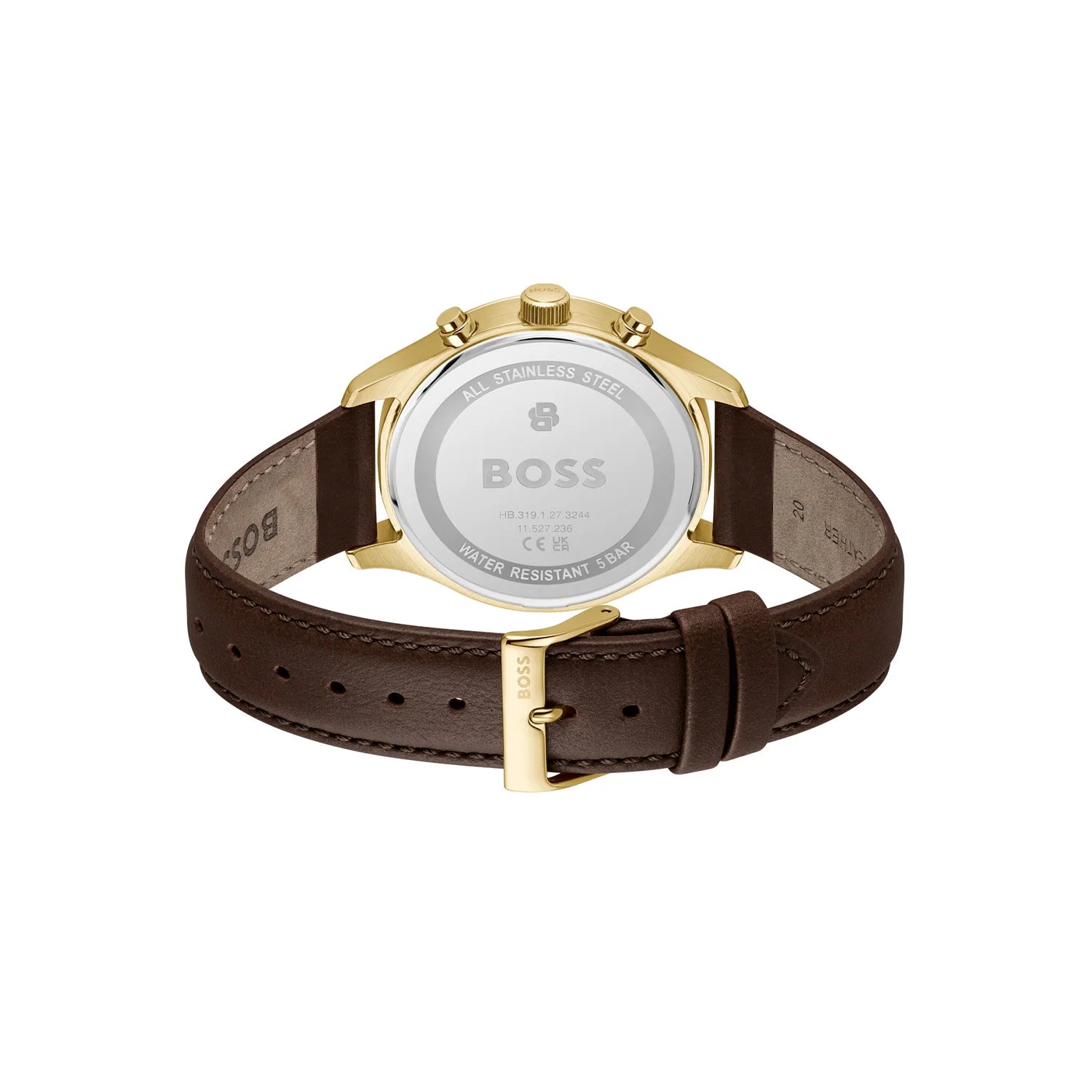 BOSS STRATUS GENTS BROWN LEATHER WATCH