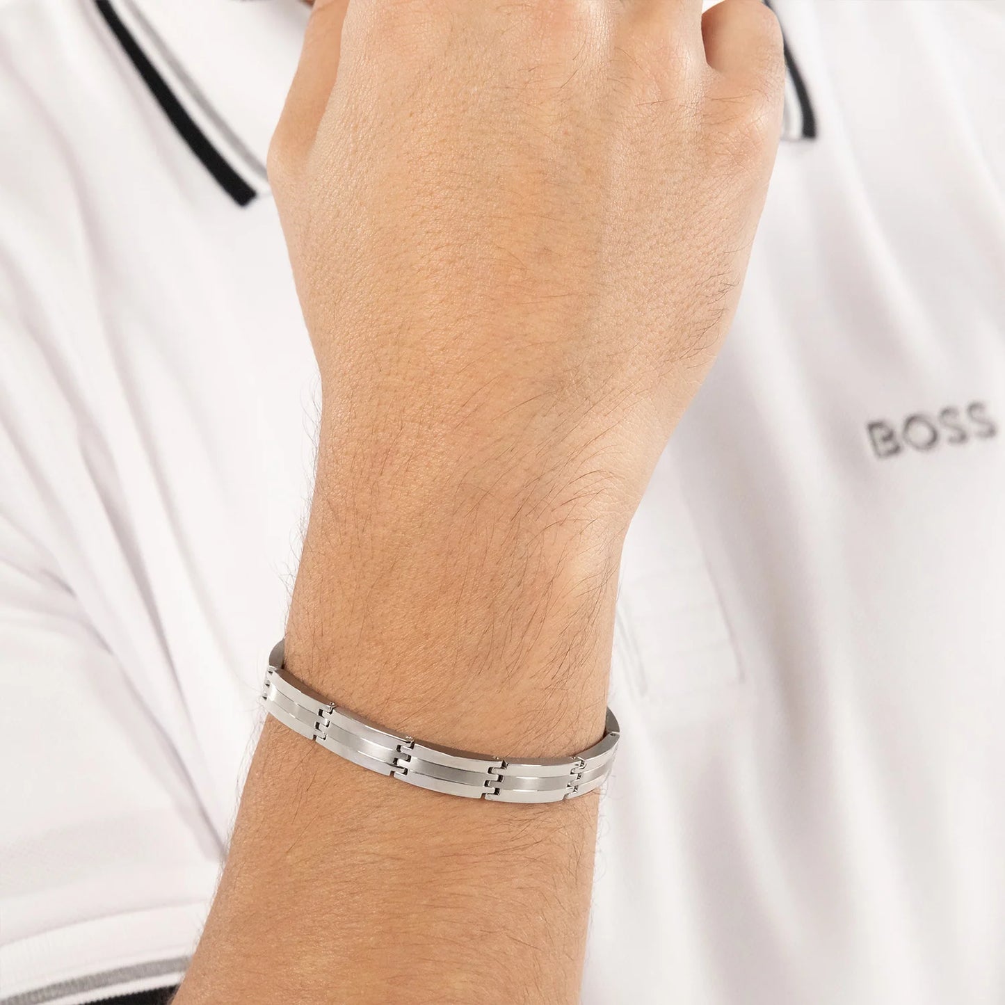 BOSS BROOKS GENTS STAINLESS STEEL BRACELET