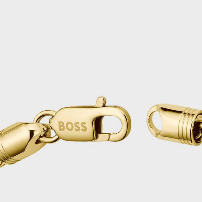 BOSS MYLES GENTS GOLD STAINLESS STEEL CHAIN