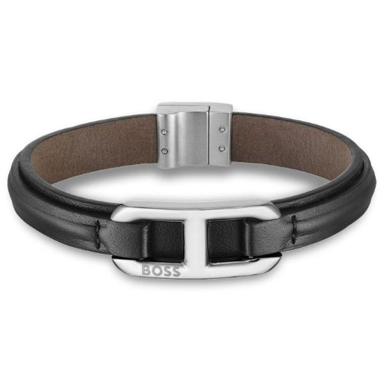 BOSS BLACK LEATHER BRACELET
