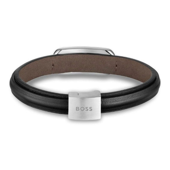 BOSS BLACK LEATHER BRACELET