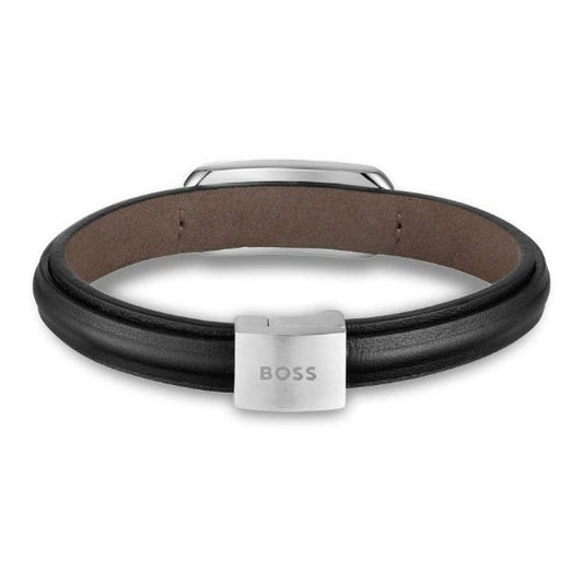 BOSS BLACK LEATHER BRACELET