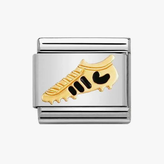 Nomination Classic Gold & Enamel Football Boot Charm