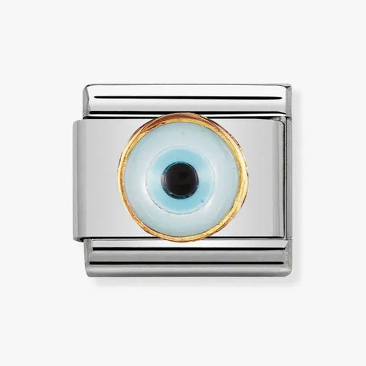 Nomination Classic Gold and Greek Eye Charm