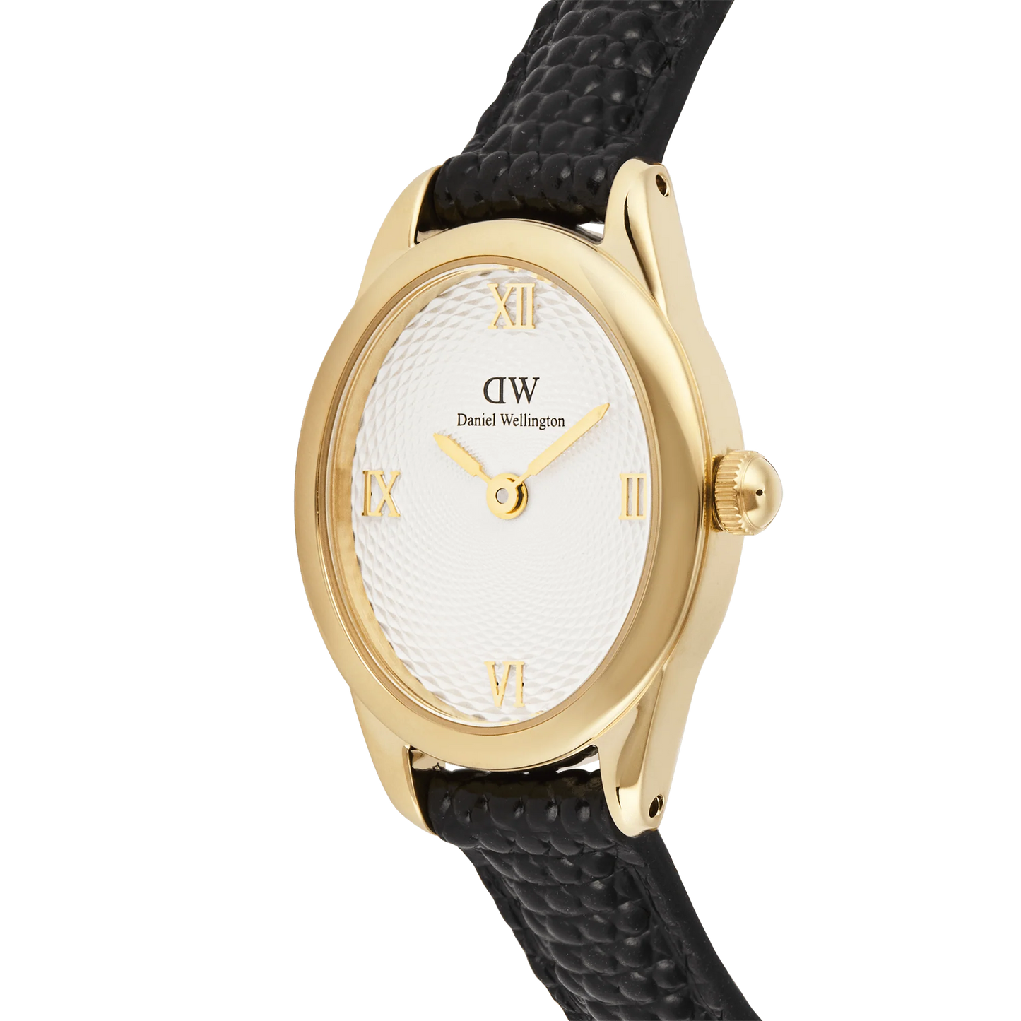 DW OPHELIA MINI BLACK LIZARD LEATHER LADIES WATCH