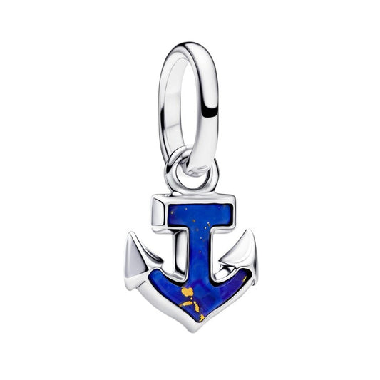 Blue Anchor Mini Dangling Pandora Charm