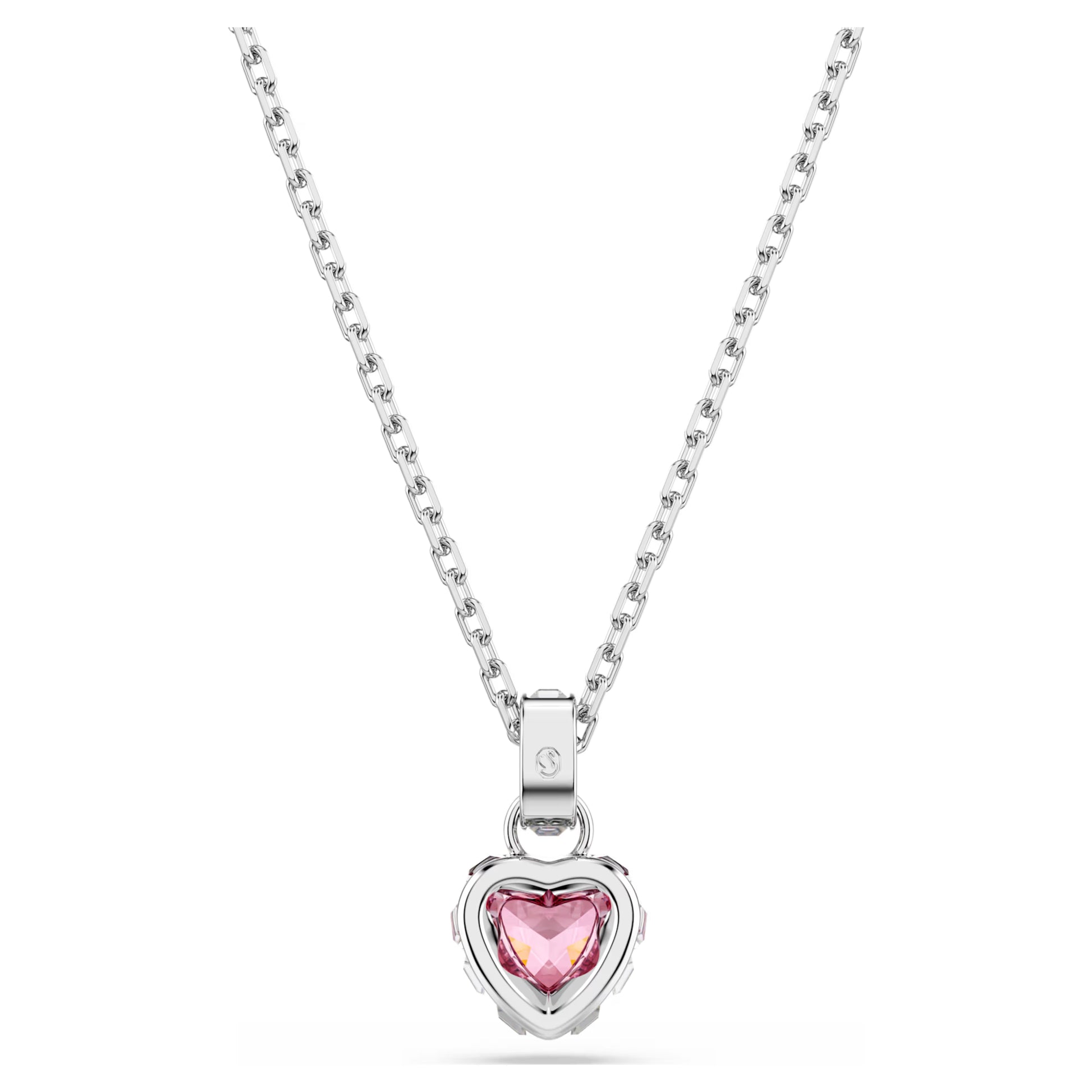 Pink Heart Chroma Mixed Cuts Swarovski Pendant