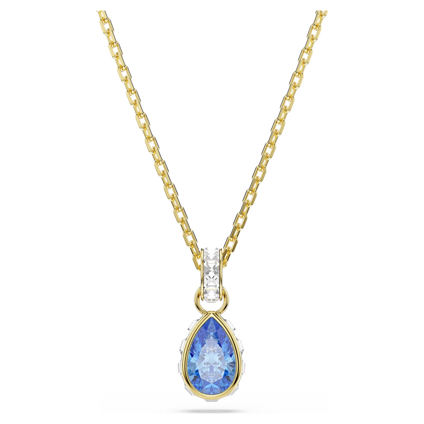 Blue Pear Cut Chroma Swarovski Pendant