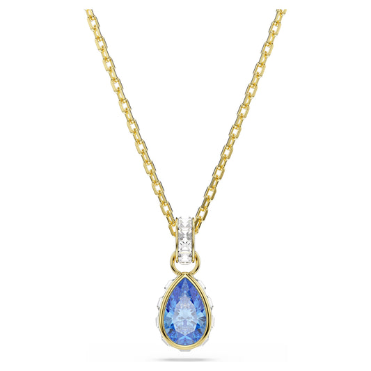 Blue Pear Cut Chroma Swarovski Pendant