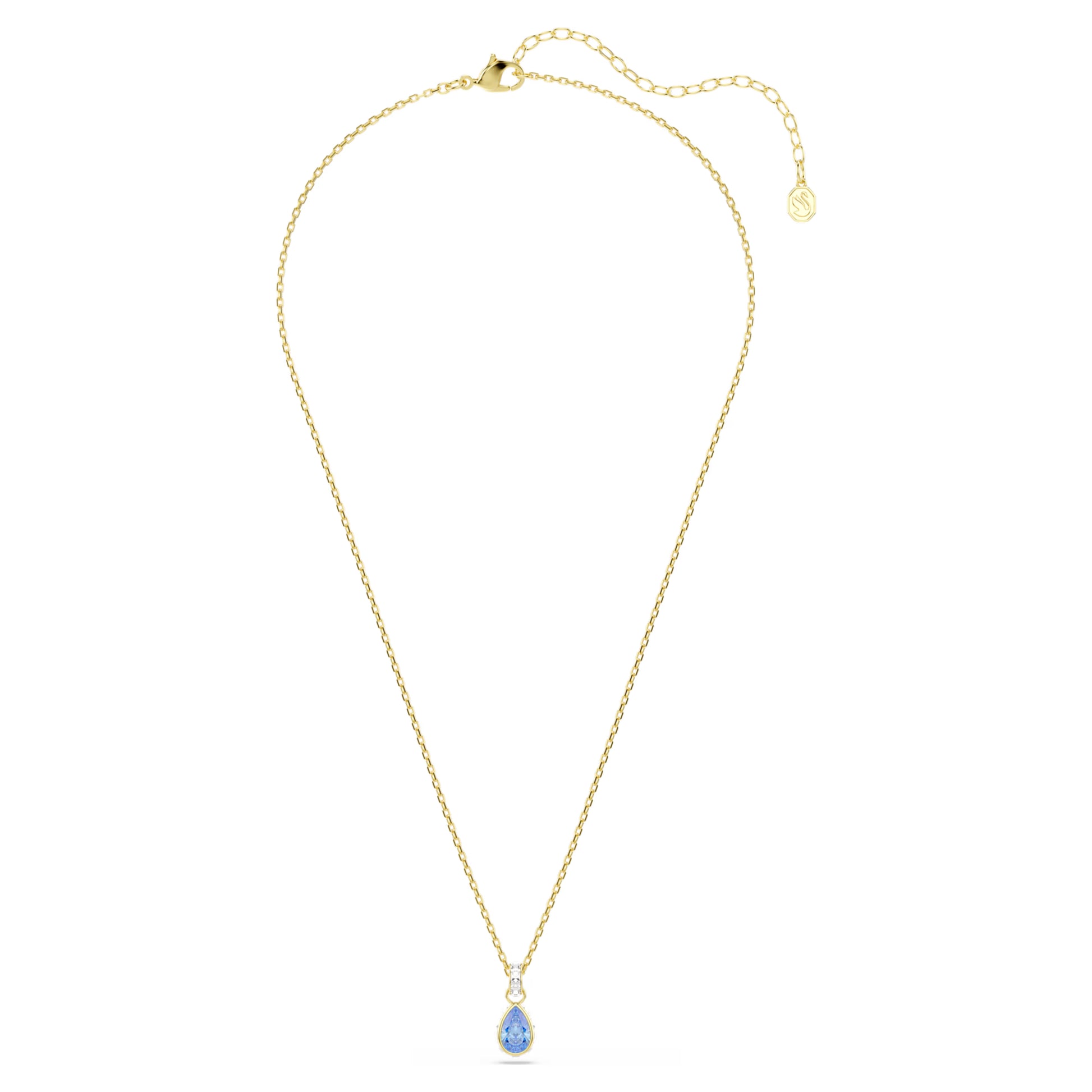 Blue Pear Cut Chroma Swarovski Pendant