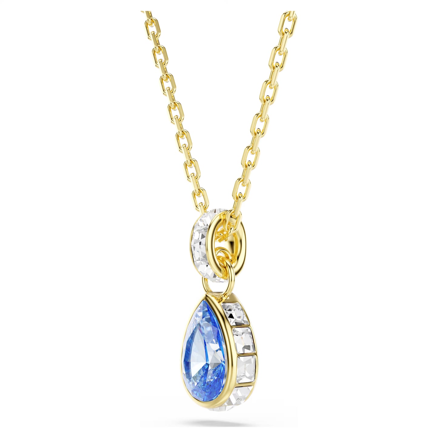 Blue Pear Cut Chroma Swarovski Pendant