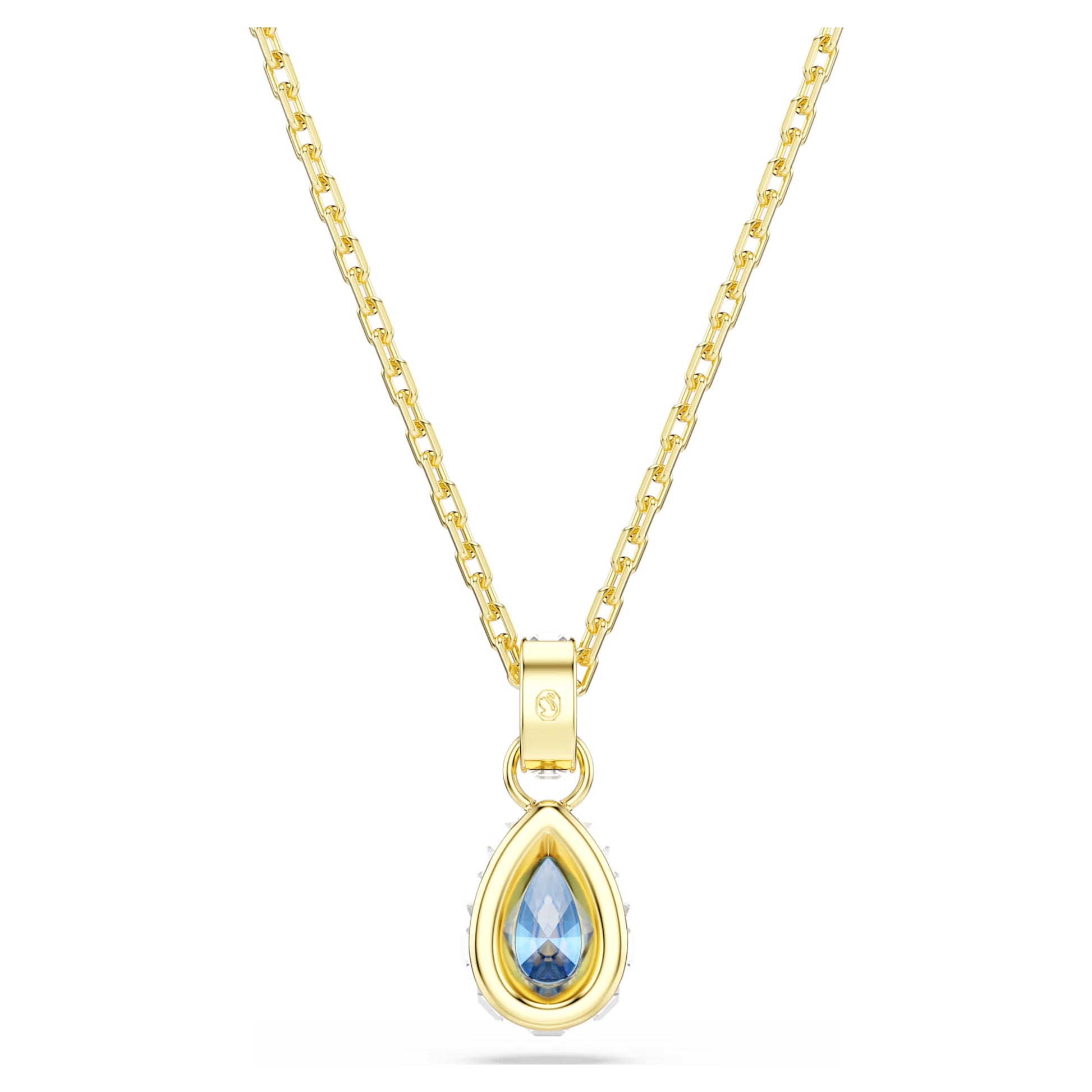 Blue Pear Cut Chroma Swarovski Pendant