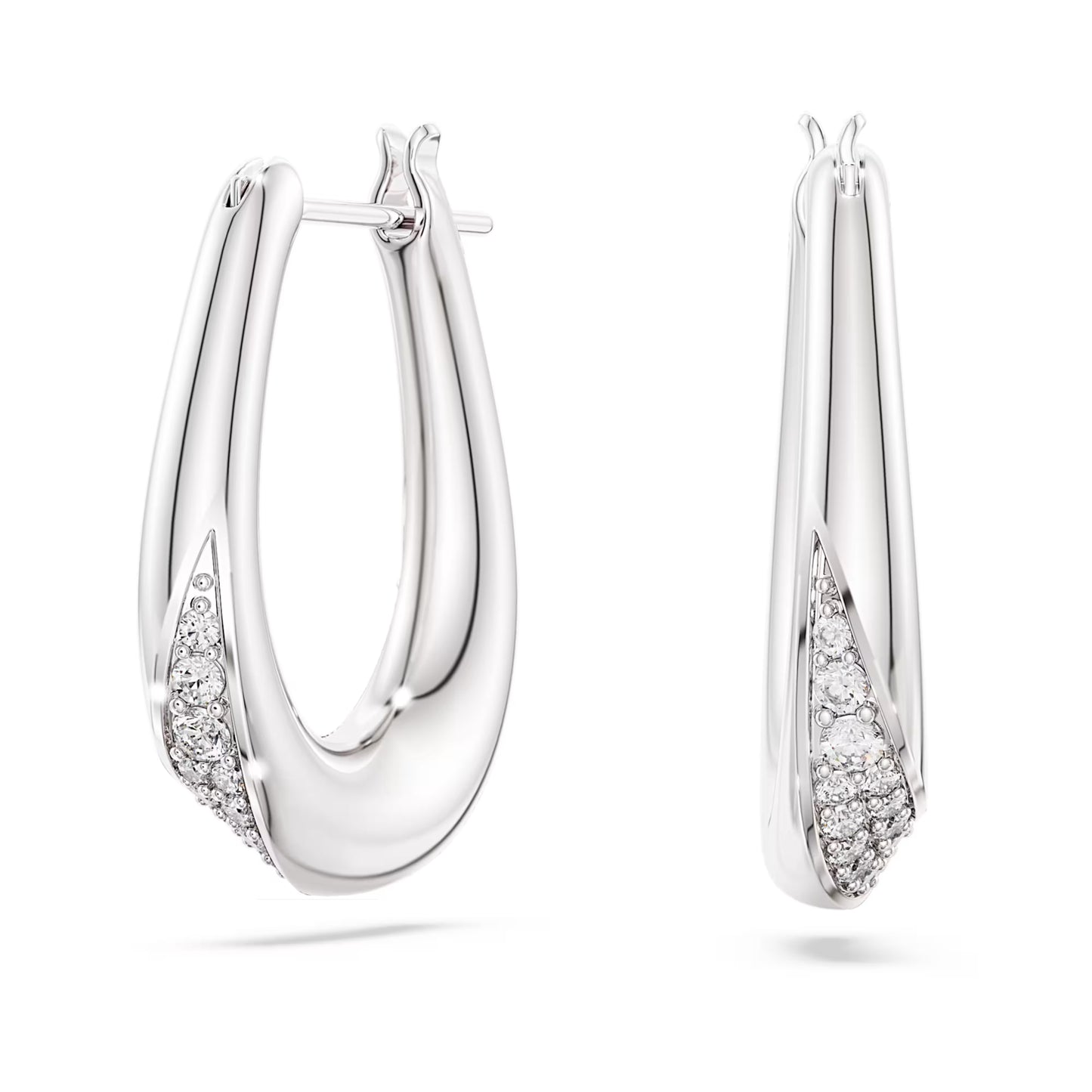 Classica Sterling Silver Swarovski Hoop Earrings