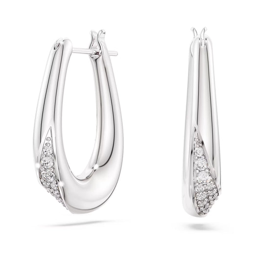 Classica Sterling Silver Swarovski Hoop Earrings