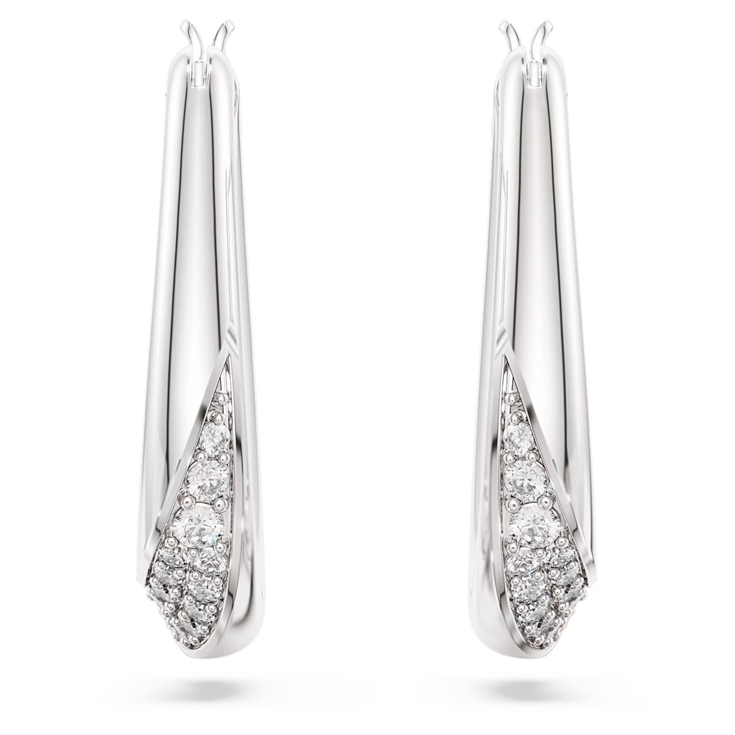Classica Sterling Silver Swarovski Hoop Earrings