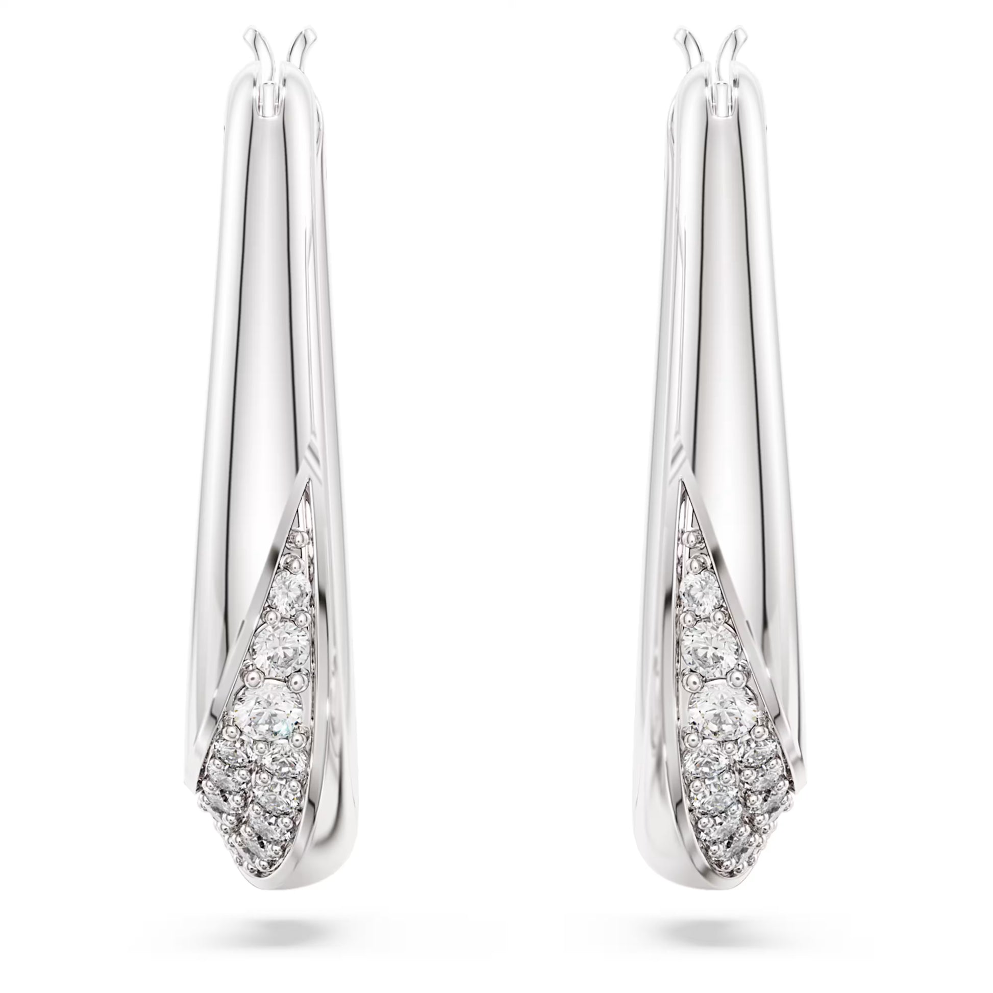 Classica Sterling Silver Swarovski Hoop Earrings
