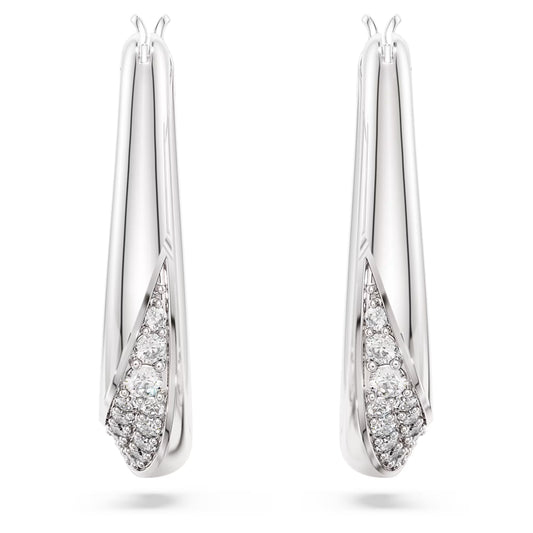 Classica Sterling Silver Swarovski Hoop Earrings