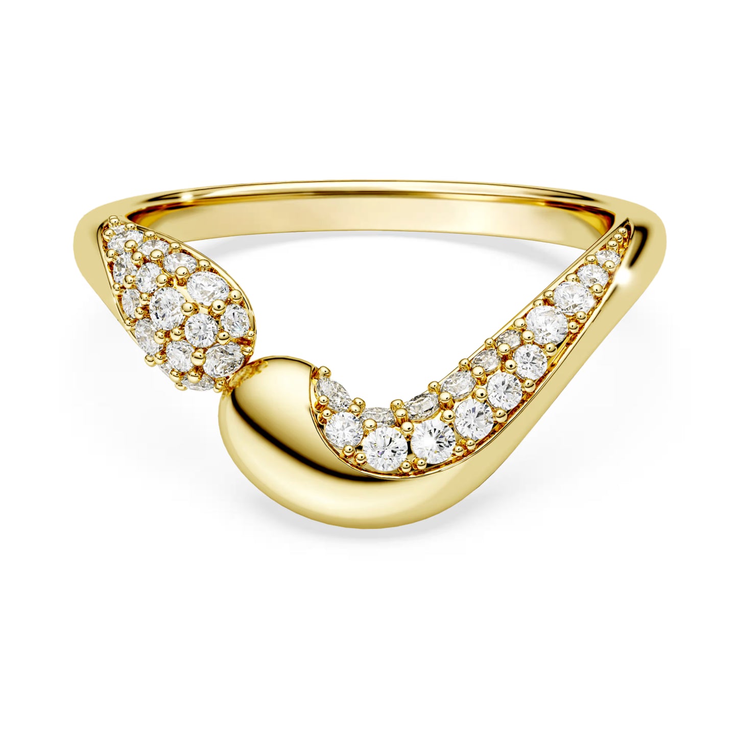 Gold Classica Open Swarovski Ring
