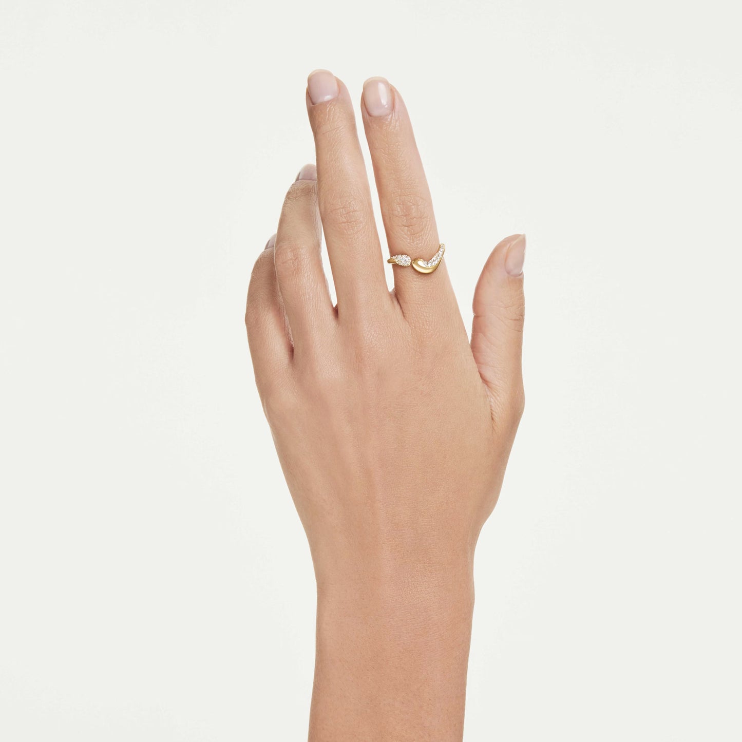 Gold Classica Open Swarovski Ring