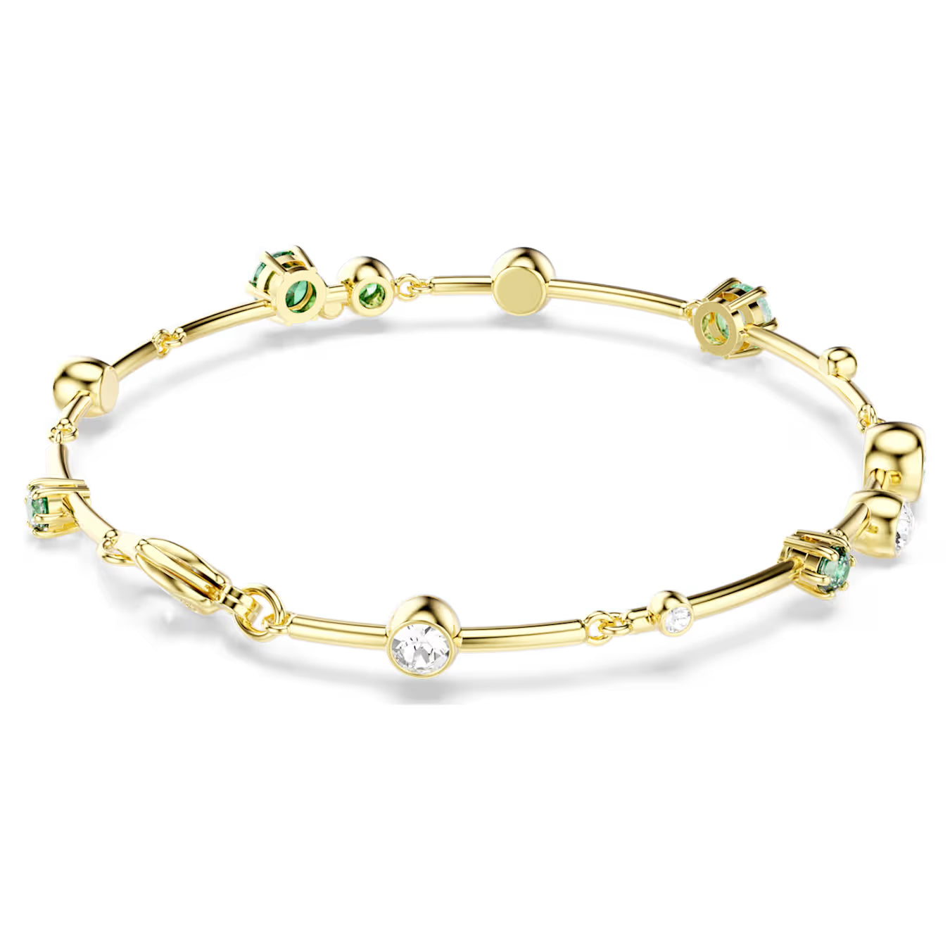 SWAROVSKI GOLD CONSTELLA MIXED CUTS GREEN BRACELET
