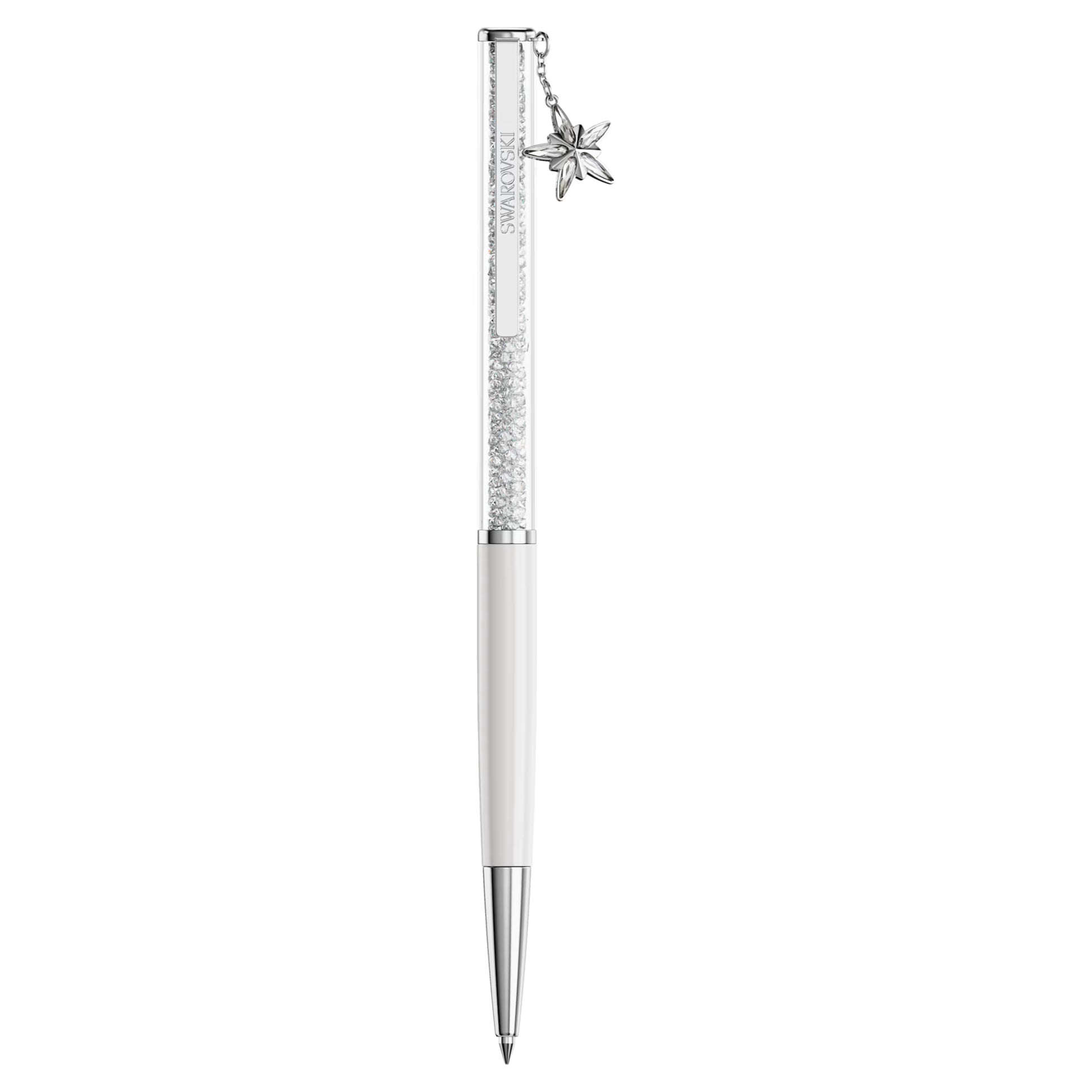 CRYSTALLINE BALLPOINT SWAROVSKI WHITE PEN WITH STAR CHARM