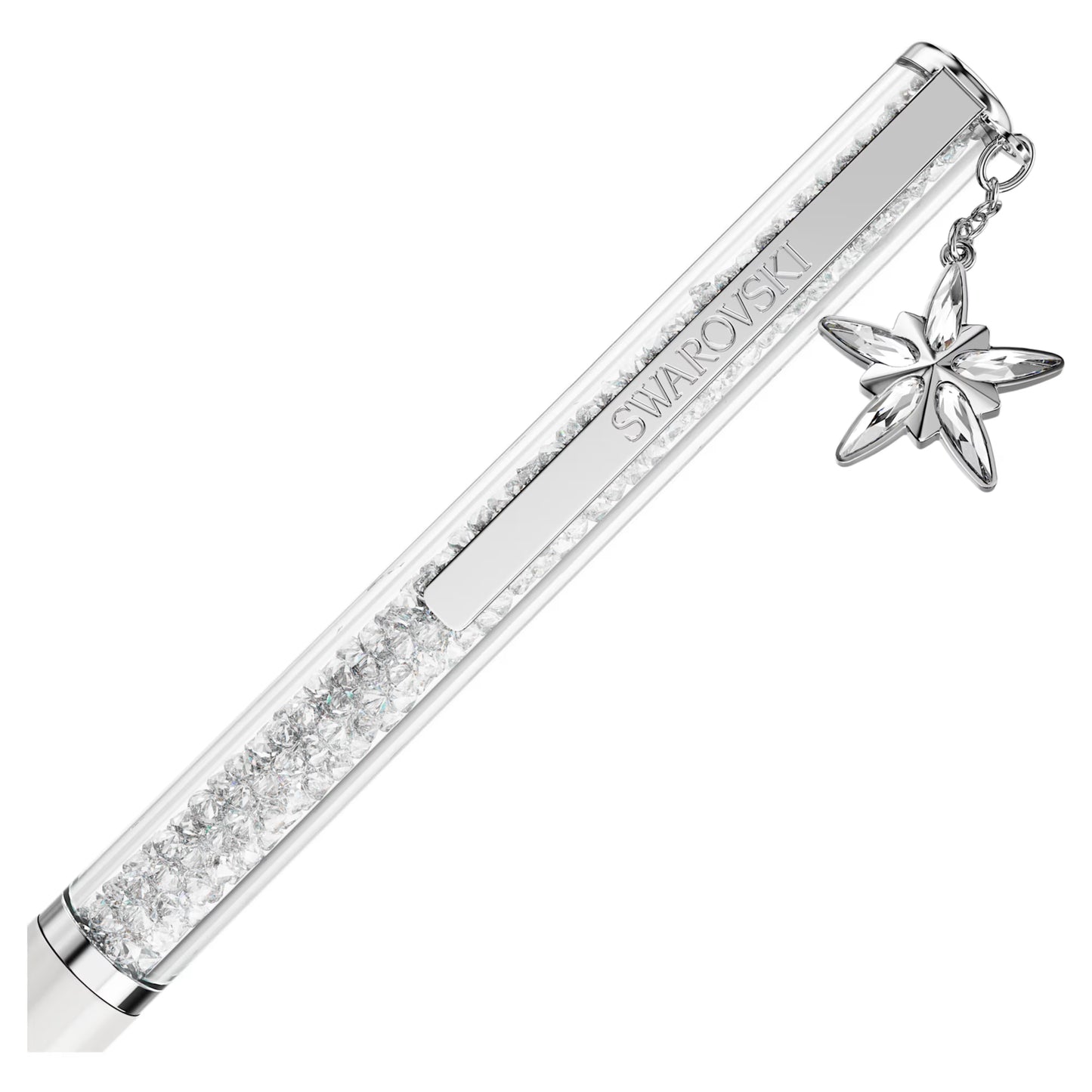 CRYSTALLINE BALLPOINT SWAROVSKI WHITE PEN WITH STAR CHARM