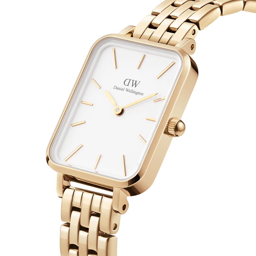 DW QUADRO GOLD LINK WATCH