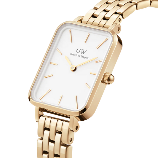 DW QUADRO GOLD LINK WATCH