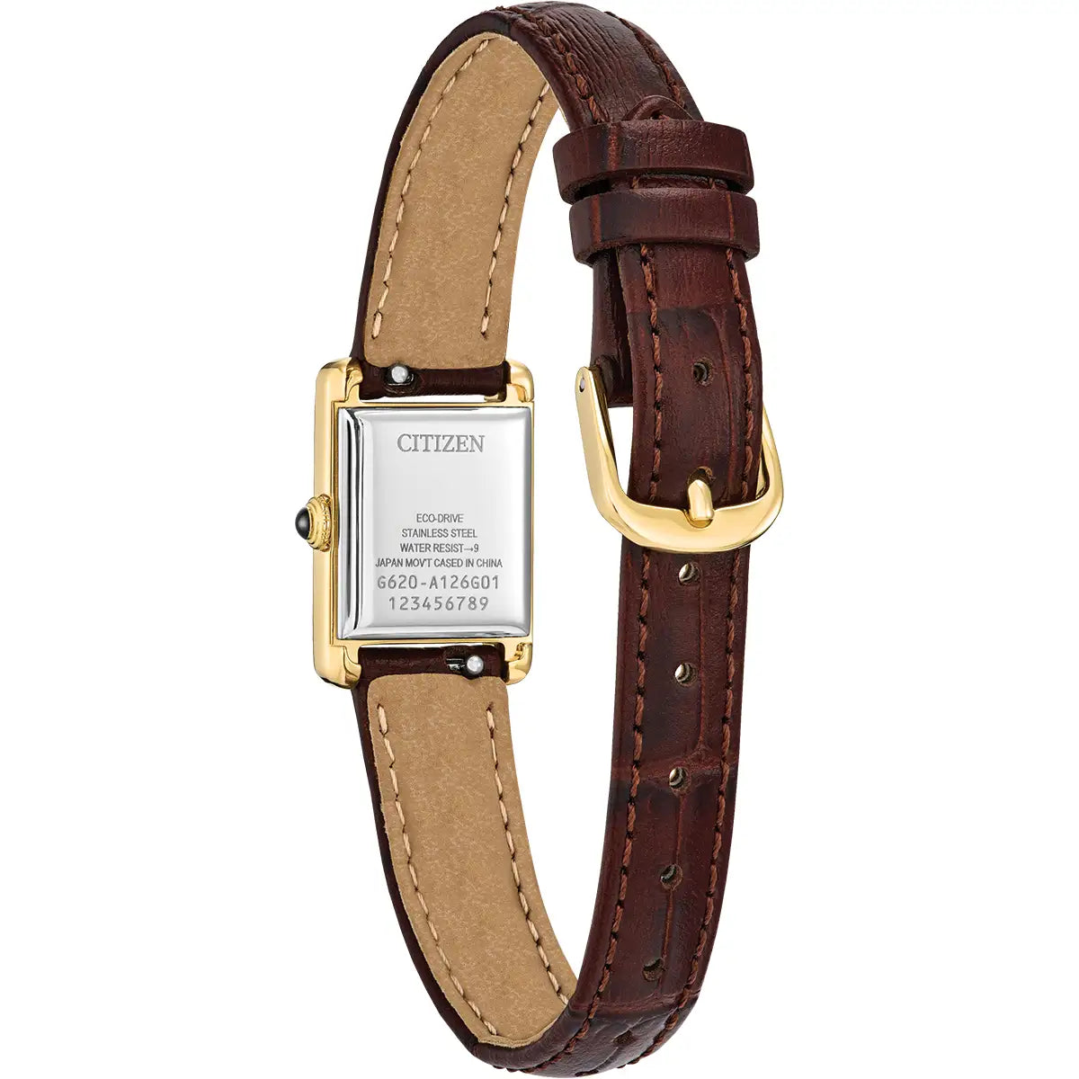 Citizen Fio Roma Eco-Drive Ladies Brown Leather Watch
