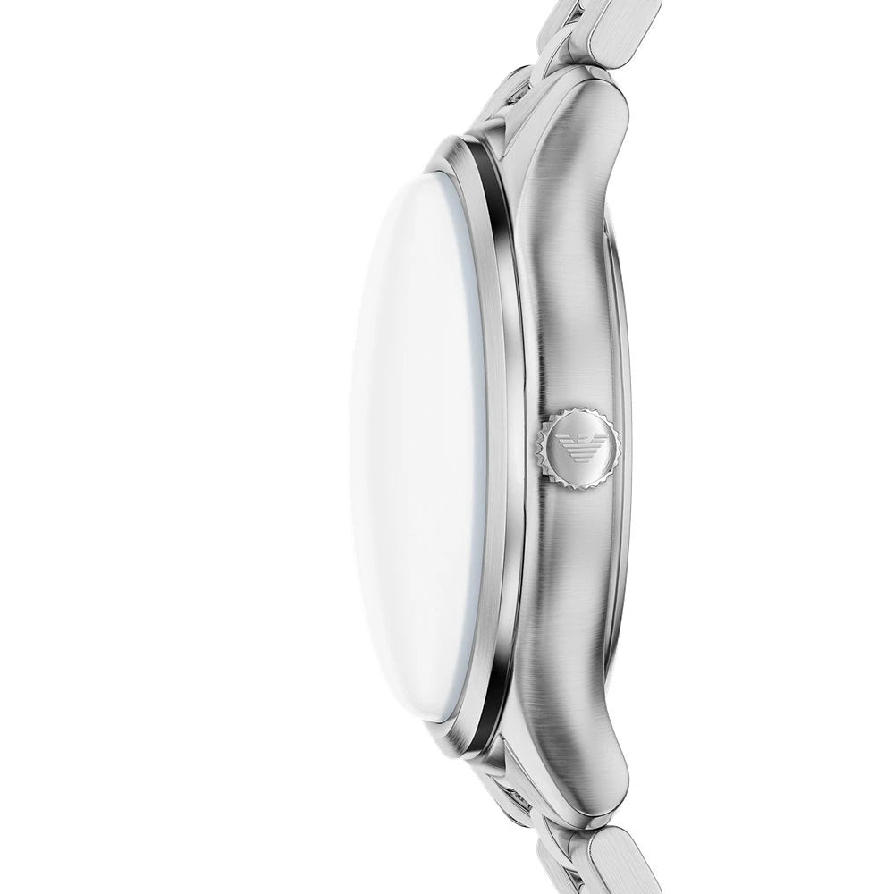 ARMANI LIGHT BLUE DIAL GENTS STAINLESS STEEL WATCH